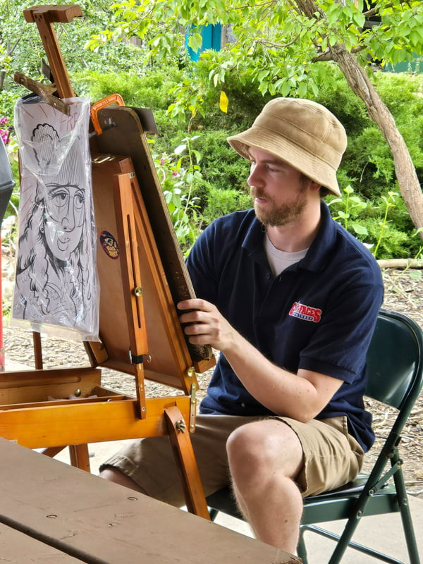 Kyle, one of our talented caricature artists. 